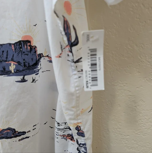 NWT Goodthreads Dessert Print Short Sleeve Button Up Shirt. Size XXXL - Picture 5 of 5